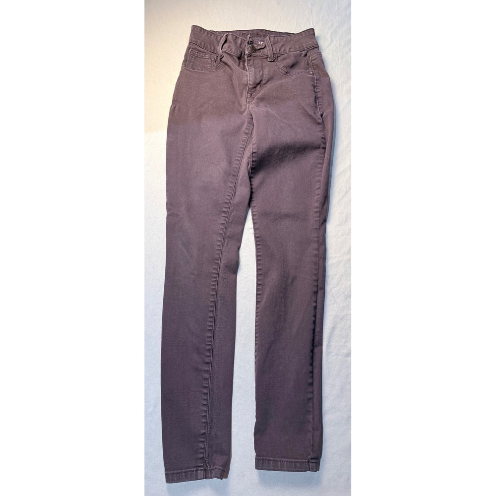 Maurices Womens Plum Purple Mid Rise Skinny Jeggings Stretch Pants